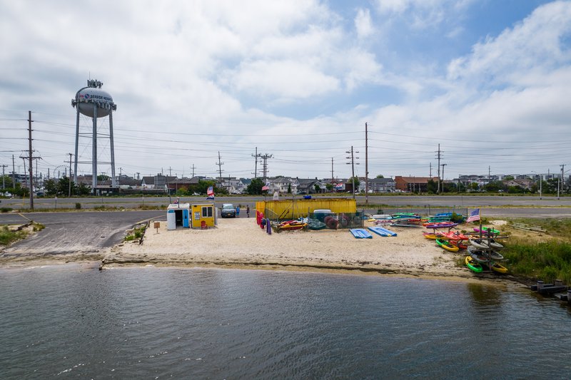 A boat ramp offering access to the Barnegat Bay in New Jersey.