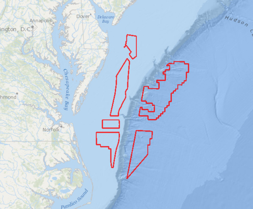 BOEM Central Atlantic Draft Call Area Added to Marine Planner