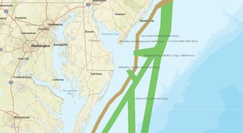 Map Shows Potential Atlantic Coast Shipping Safety Fairways Proposed by Coast Guard