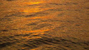 Reflections of the sun on the ocean